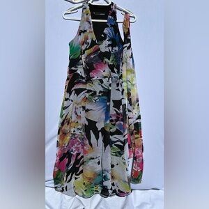 Chetta B summer sleeveless floral pattern dress. Size 10